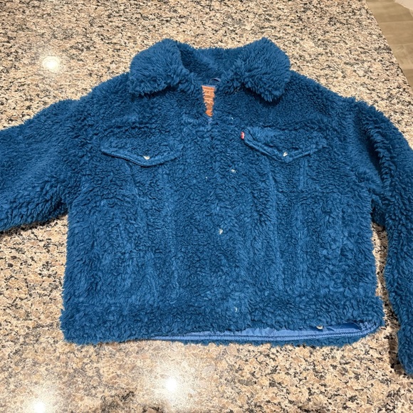 Levi's Jackets & Blazers - Levi's Blue Sherpa Jacket NWT